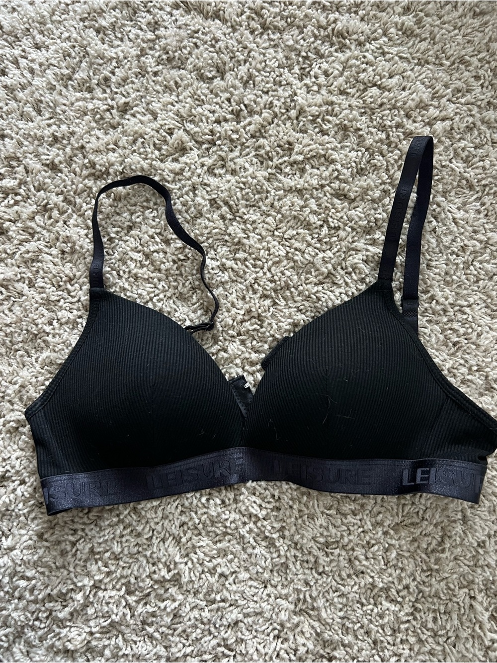 Never worn - black Ribbed Leisure Bra - Women's Intimates
